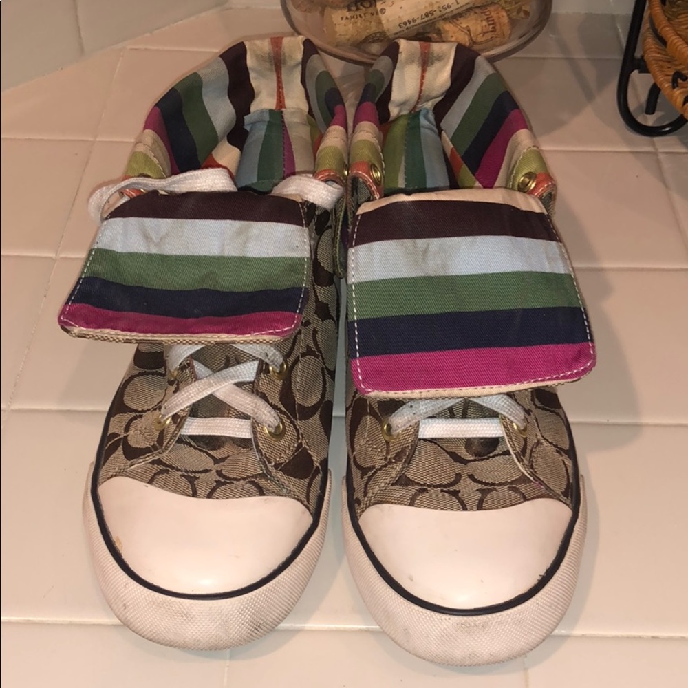 COACH BONNEY HIGH TOPS FOLDOVER SIG C SIZE 8M